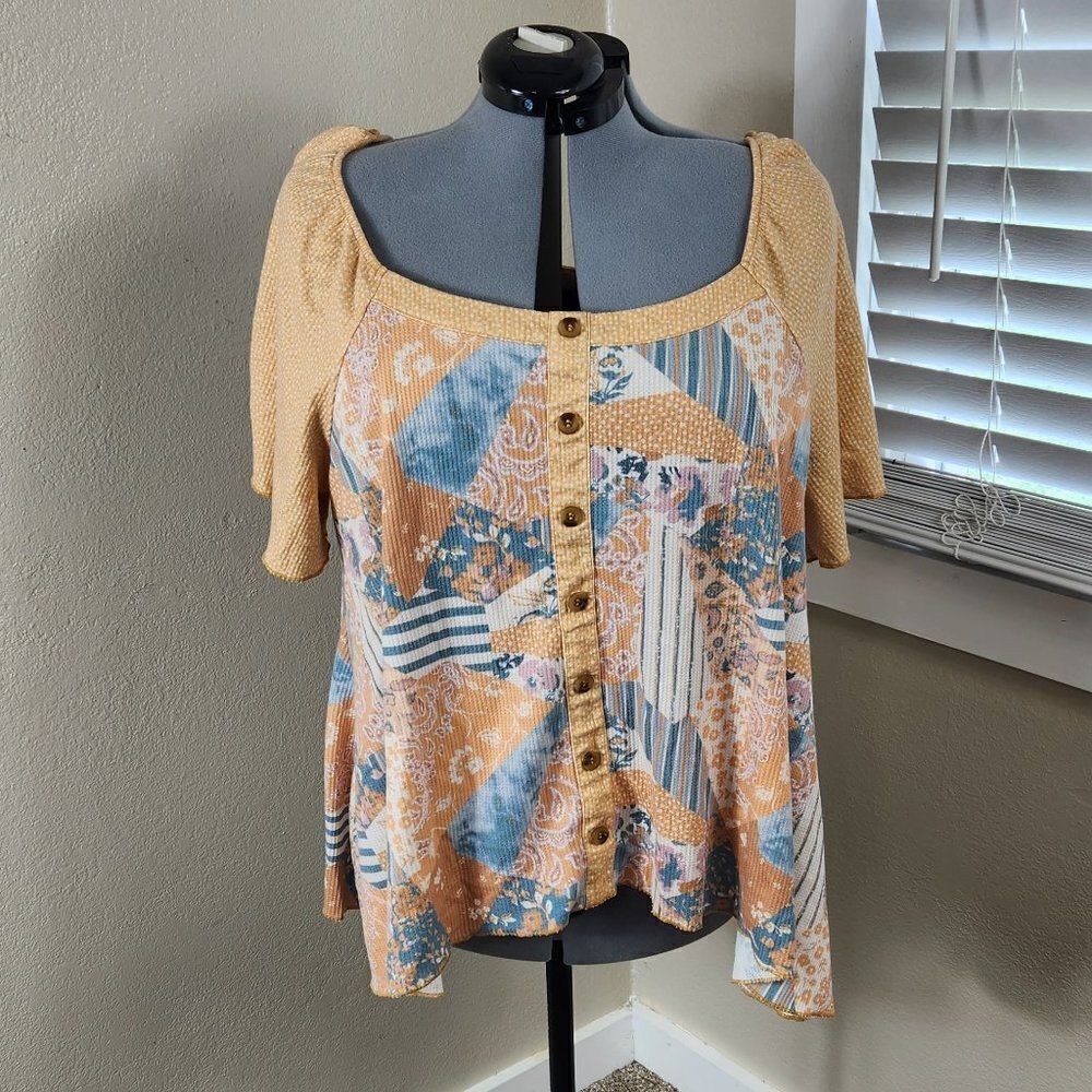 Cato Top Size 26/28W Sharkbite Hem NWOT